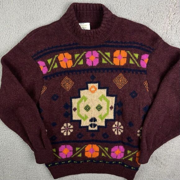 Vintage UNITED COLORS OF BENETTON Shetland Wool Sweater Pullover Italy Women's M - Picture 1 of 7